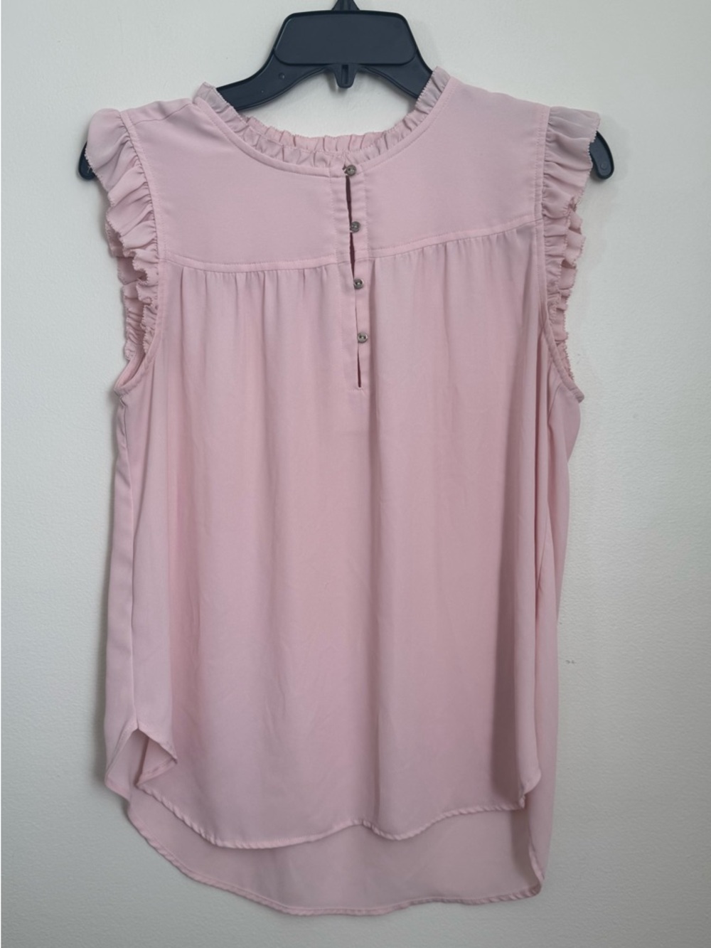 LOFT Light Pink Ruffle Sleeve Camisole